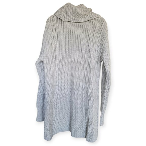 John + Jenn Grey Chunky Turtleneck Sweaterdress Size L - Picture 3 of 11